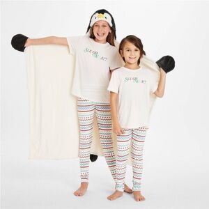 Penguin Holiday Matching Family Pajama Wearable Blanket - Wondershop™™ White